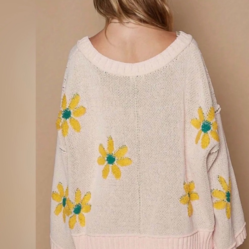 POL Floral Pink Sweater NWT - Picture 3 of 3